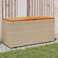 Miniatyrbild 1 av 2: Dynbox beige 110x50x54 cm konstrotting akaciaträ