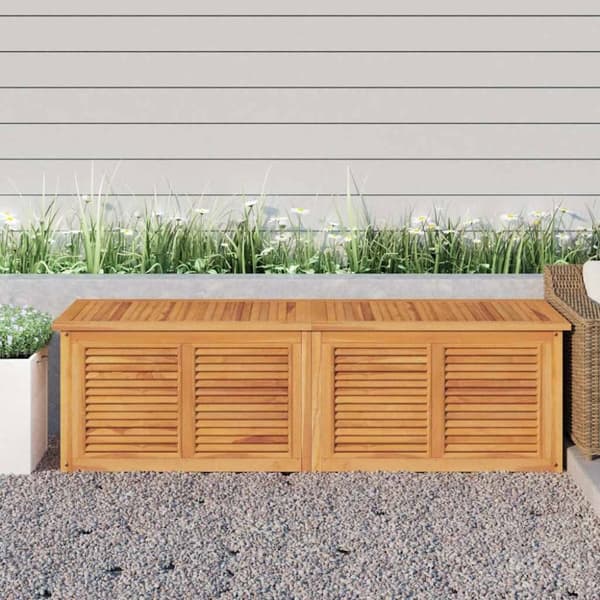 Trädgårdslåda med påse 175x50x53 cm massiv teak