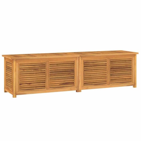 Trädgårdslåda med påse 200x50x53 cm massiv teak