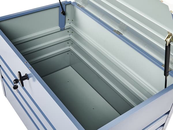 Udendørs Opbevaringsboks Blå Galvaniseret Stål 300 L Industrihave