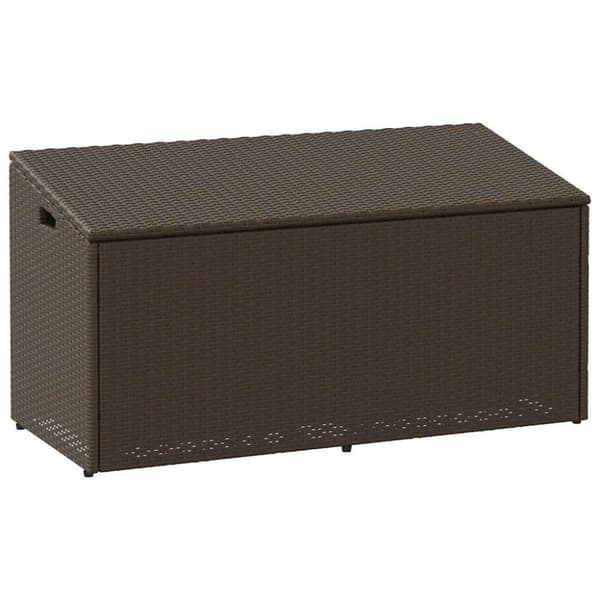 Förvaringslåda för trädgården brun 110x50x58 cm konstrotting