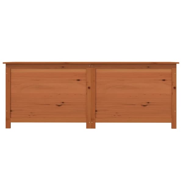 Dynbox för trädgården brun 150x50x56 cm massivt granträ