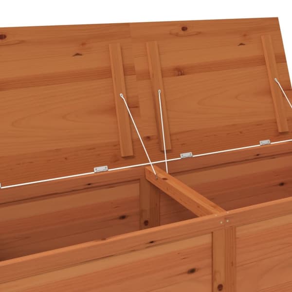 Dynbox för trädgården brun 150x50x56 cm massivt granträ