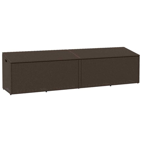 Förvaringslåda för trädgården brun 220x50x58 cm konstrotting