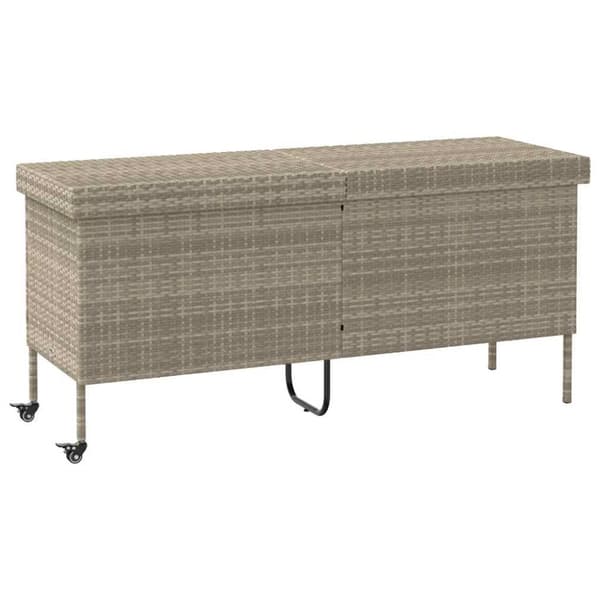 Dynbox på hjul ljusgrå 160x55x75 cm konstrottning