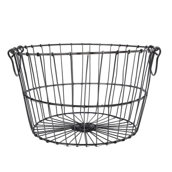 Kurv Jill Grey Metal Rund 28x28x18cm