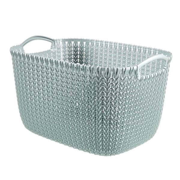 Curver Storage Basket Knit-Look 19L Ljusblå