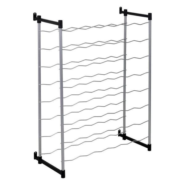 Metaltex Merlot Flaskeholder til 48 flasker 59x26x85 cm Sølv/Sort