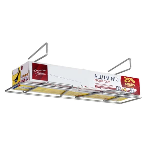 Metaltex Husholdningsfolieholder 33x12x9 cm Sølv