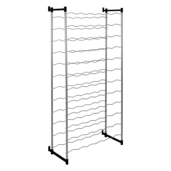 Metaltex Bardolino Flaskeholder til 72 flasker 59x26x124 cm Sølv/Sort