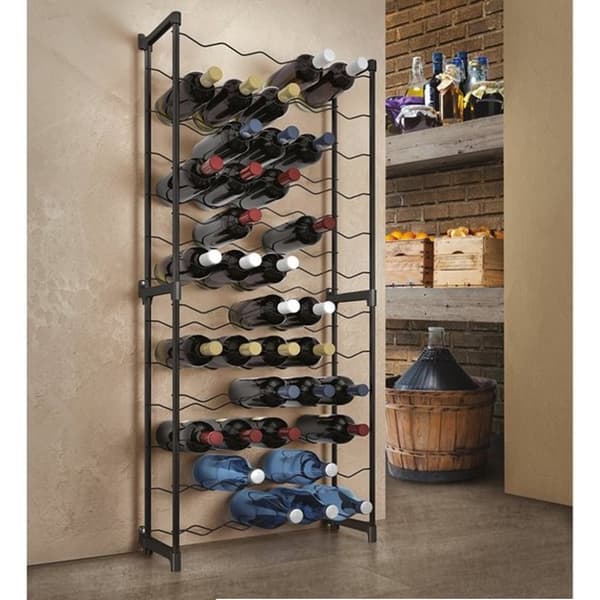 Tomado-Metaltex Barbera vinställ för 50 flaskor 108x50x26 cm Svart
