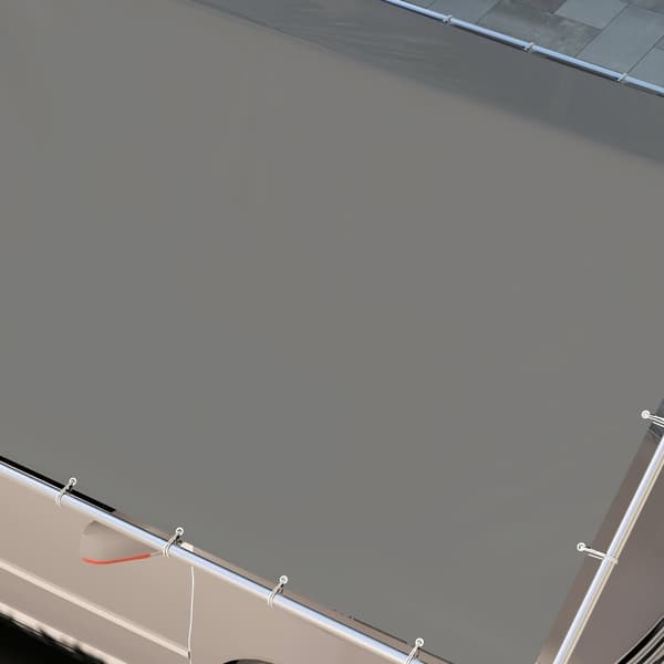 Rootz -auton turvakotivaihto Tarpauliini - kansi - polyeteenilevy - UV -kestävä - 586 cm x 296 cm - sisältää 48 benjipalloa