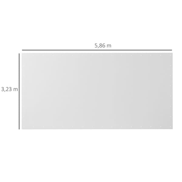 Rootzin korvaava tarpauliini - katos kansi - autonsuojakansi - UV -kestävä - 586L x 296W cm