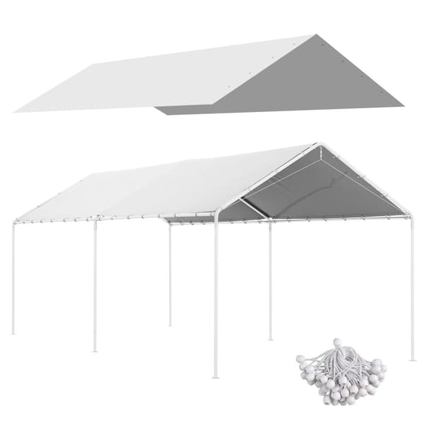 Rootzin korvaava tarpauliini - katos kansi - autonsuojakansi - UV -kestävä - 586L x 296W cm