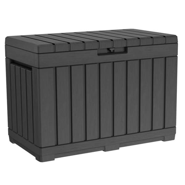 Förvaringslåda, Keter, grafit, sittplats, 190L, Kentwood trädgårdsbox