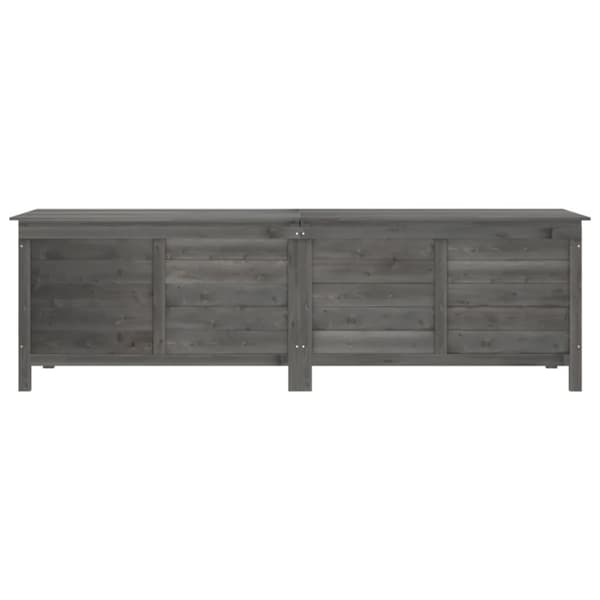 Dynbox antracit 198,5x50x56,5 cm massivt granträ