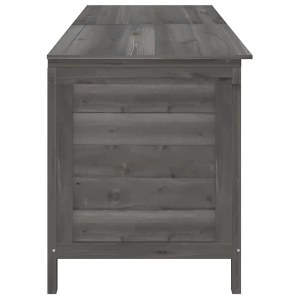 Dynbox antracit 198,5x50x56,5 cm massivt granträ