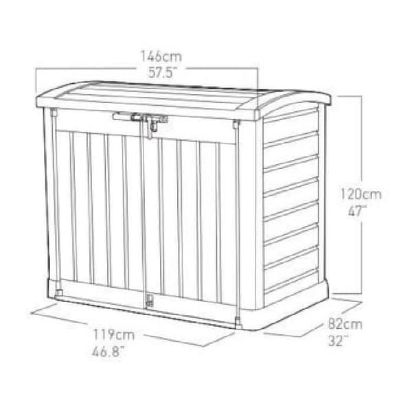 Sio multifunktions trädgårdslåda 1200L - CHALET &amp; JARDIN - vattentät, beige, plast