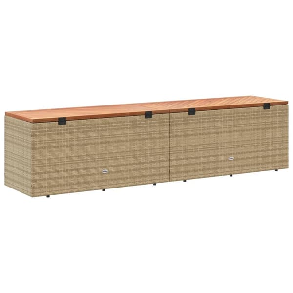 Dynbox beige 220x50x54 cm konstrotting akaciaträ