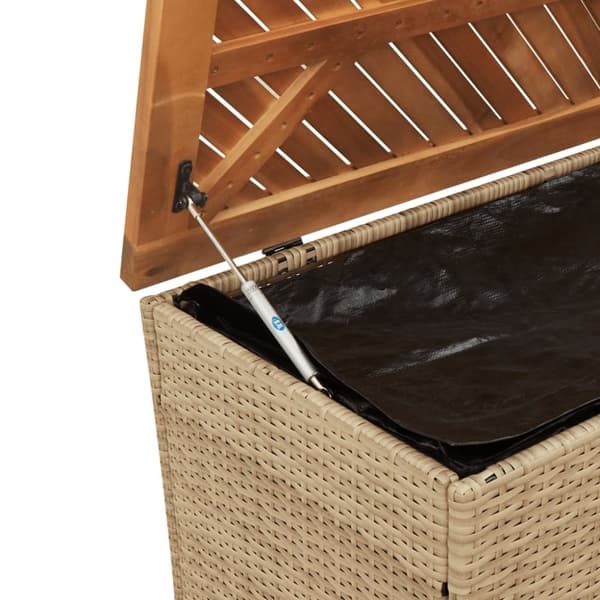 Dynbox beige 220x50x54 cm konstrotting akaciaträ