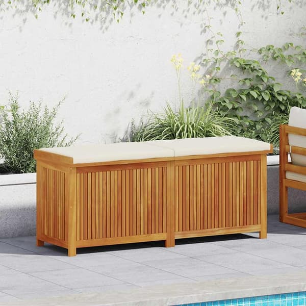 Kuddlåda utomhus 150x50x60,5 cm massivt trä akacia