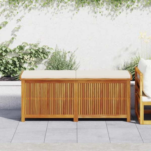 Kuddlåda utomhus 150x50x60,5 cm massivt trä akacia