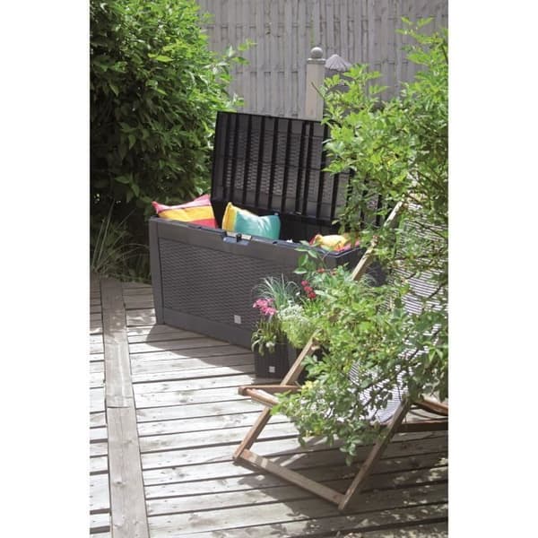 PROSPERPLAST trädgårdslåda i PVC - 119 x 48 x 60 cm - Antracitgrå