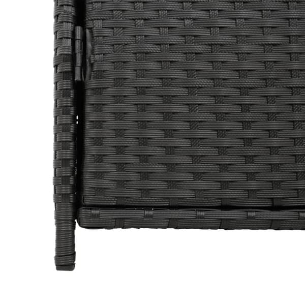 Trädgårdsskåp svart 83x45x76 cm konstrotting