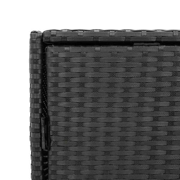 Trädgårdsskåp svart 83x45x76 cm konstrotting