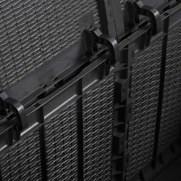 Dynbox 180 liter svart PP-rotting