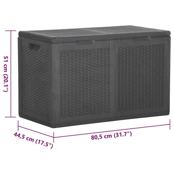 Dynbox 180 liter svart PP-rotting