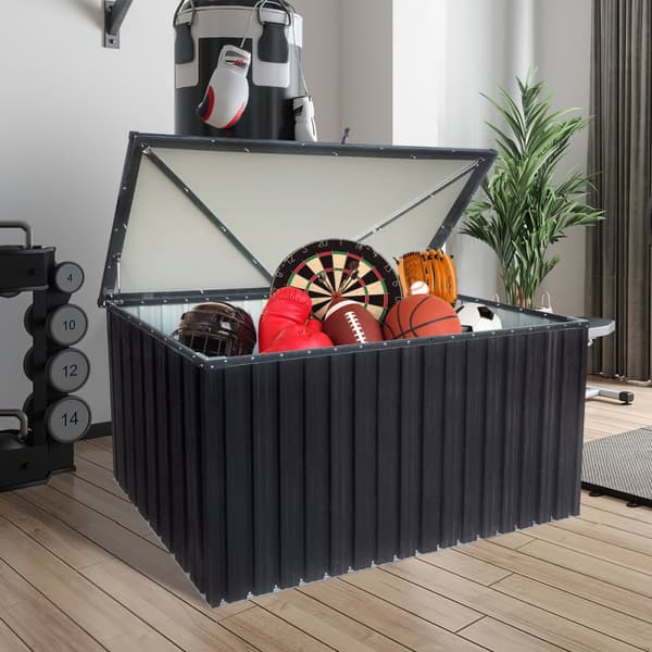 Fornorth Utendørs Oppbevaringsboks 131x78x73cm 610L, Svart