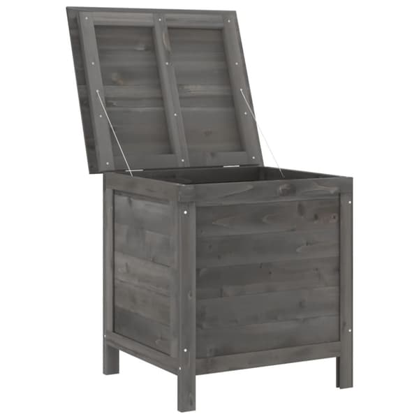 Dynbox antracit 50x49x56,5 cm massivt granträ