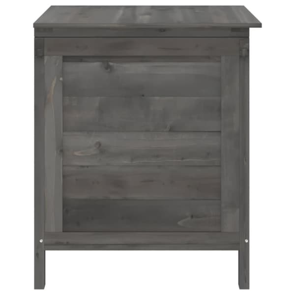 Dynbox antracit 50x49x56,5 cm massivt granträ