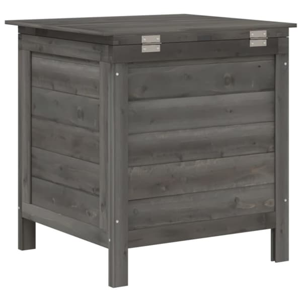 Dynbox antracit 50x49x56,5 cm massivt granträ