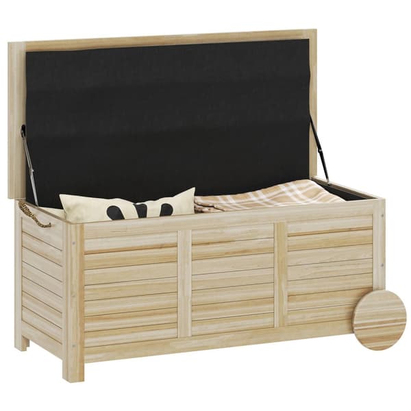 Rootz 185L udendørs opbevaringsboks - Vejrbestandig arrangør - Træbryst - Siddepladser - 110 x 50 x 50 cm