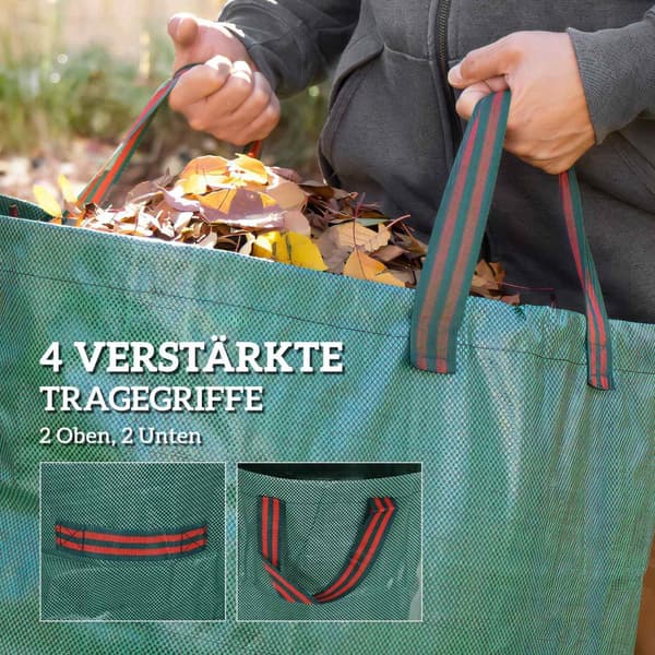 Rootz 3 Pack Garden Bag - Leaf Bag - Waste Sack - Vattentät UV -skydd - Ø67 X 76H CM - 272L kapacitet