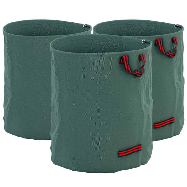 Rootz 3 Pack Garden Bag - Leaf Bag - Waste Sack - Vattentät UV -skydd - Ø67 X 76H CM - 272L kapacitet