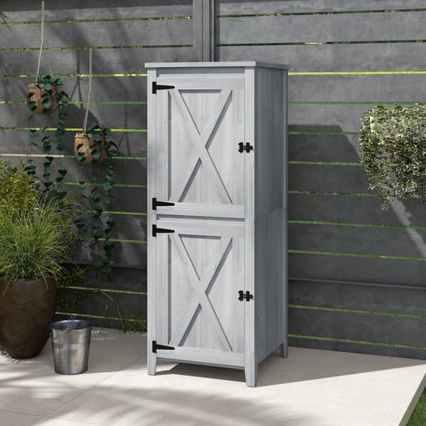 Rootz Compact Wood Garden Shed - Tool Storage - Equipment House - Weatherproof - 60cm x 60 cm x 160 cm