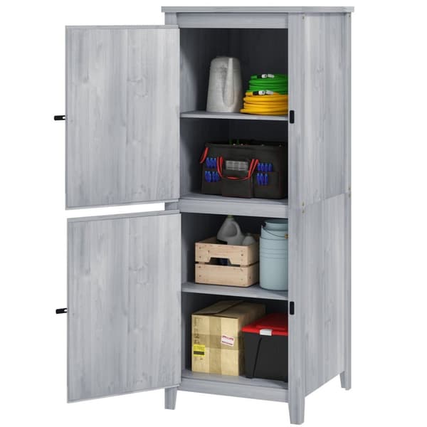 Rootz Compact Wood Garden Shed - Tool Storage - Equipment House - Weatherproof - 60cm x 60 cm x 160 cm