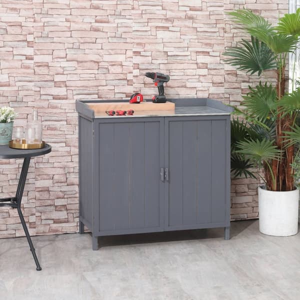 Rootz Freestanding Garden Cabinet - Lagringsenhet - Outdoor Organizer - Waterproof - 98L X 48W X 95,5H CM