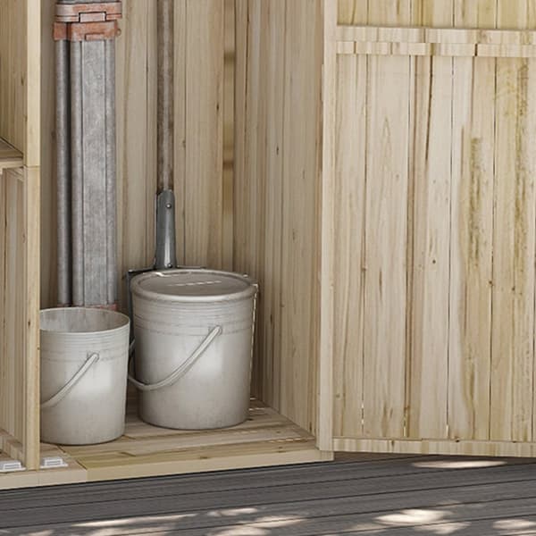 Rootz Garden House Träskåp - förvaringshus - Outdoor Organizer - Vattentät finish - 120 x 57 x 183 cm