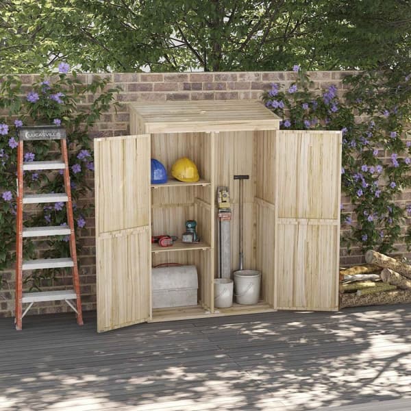Rootz Garden House Träskåp - förvaringshus - Outdoor Organizer - Vattentät finish - 120 x 57 x 183 cm