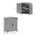 Miniatyrbillede 3 af 10: Rootz Garden Cabinet - Tool Cabinet - Udendørs opbevaringsskab - Vand & slidbestandigt - 79 cm x 43 cm x 92 cm
