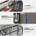 Miniatyrbillede 4 af 10: Rootz Garden Tool Storage Frame - Garden Tool Organizer - 3 -trins hylde - Rustresistente metal - 84 cm x 53 cm x 73 cm - Sort