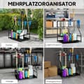 Miniatyrbillede 7 af 10: Rootz Garden Tool Storage Frame - Garden Tool Organizer - 3 -trins hylde - Rustresistente metal - 84 cm x 53 cm x 73 cm - Sort