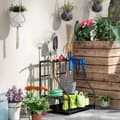 Miniatyrbillede 8 af 10: Rootz Garden Tool Storage Frame - Garden Tool Organizer - 3 -trins hylde - Rustresistente metal - 84 cm x 53 cm x 73 cm - Sort