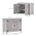 Miniatyrbillede 3 af 10: Rootz Wooden Garden Cabinet - Udendørs opbevaringsenhed - Vejrbestandigt værktøjsskur - Barn Design - Grå - 110 cm x 60 cm x 88,5 cm