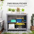 Miniatyrbillede 4 af 10: Rootz Wooden Garden Cabinet - Udendørs opbevaringsenhed - Vejrbestandigt værktøjsskur - Barn Design - Grå - 110 cm x 60 cm x 88,5 cm