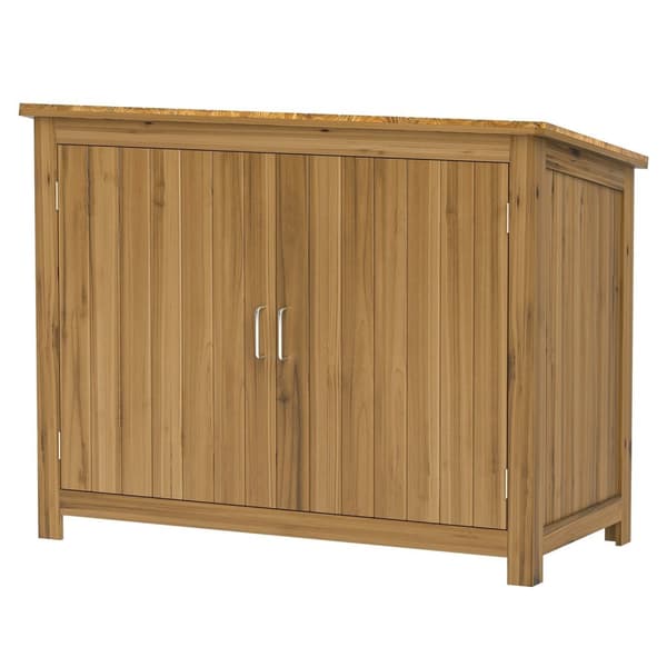 Rootz Wooden Garden -kaappi - Varastointi Rinta - Työkalun järjestäjä - Säänkestävä muotoilu - 110 cm x 50 cm x 85 cm
